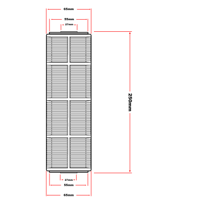 1x NET-10" 150µm Sieb - Filtereinsatz für 10" Filtergehäuse