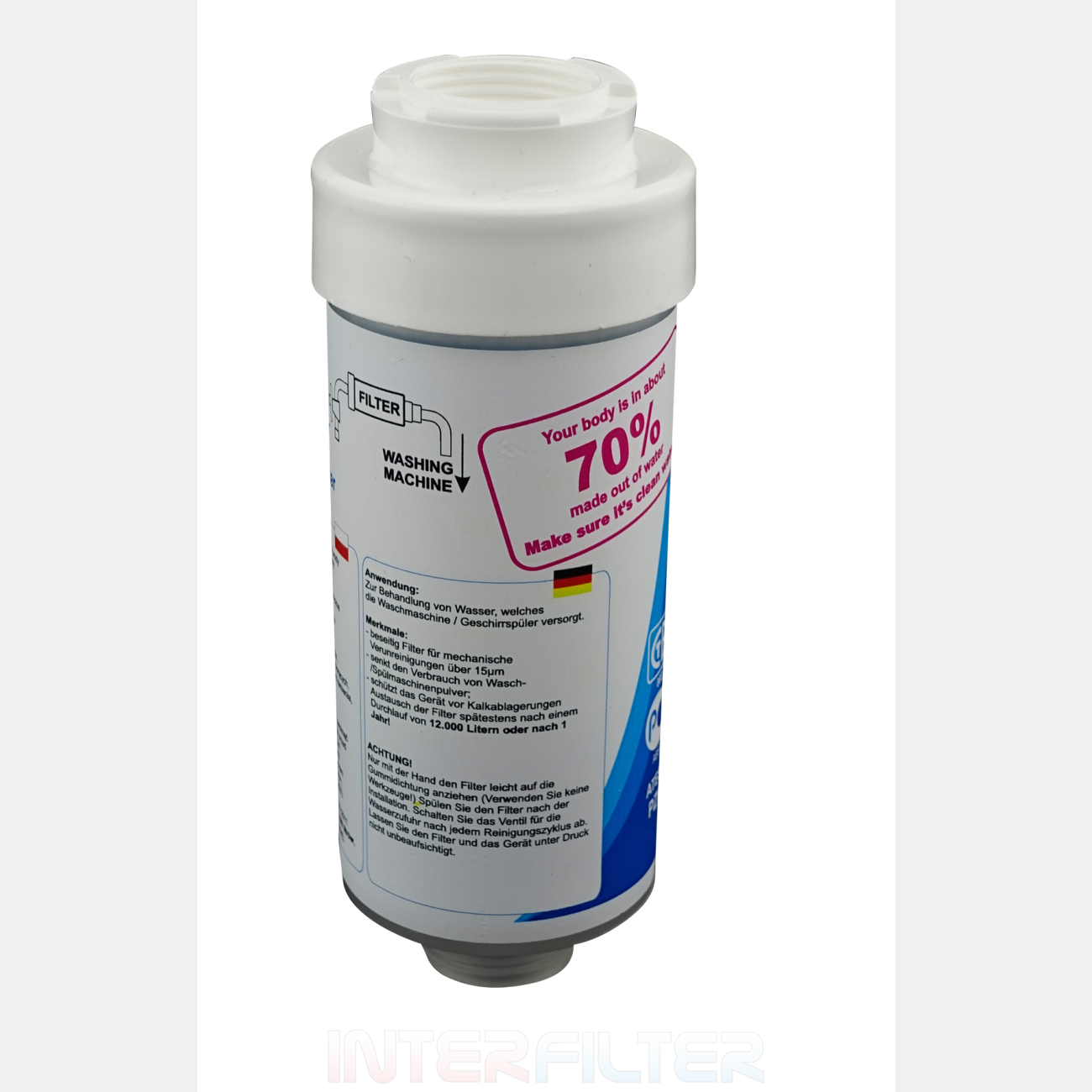 FitAqua Wasserfilter für Waschmaschine & Geschirrspüler AWF-WSM