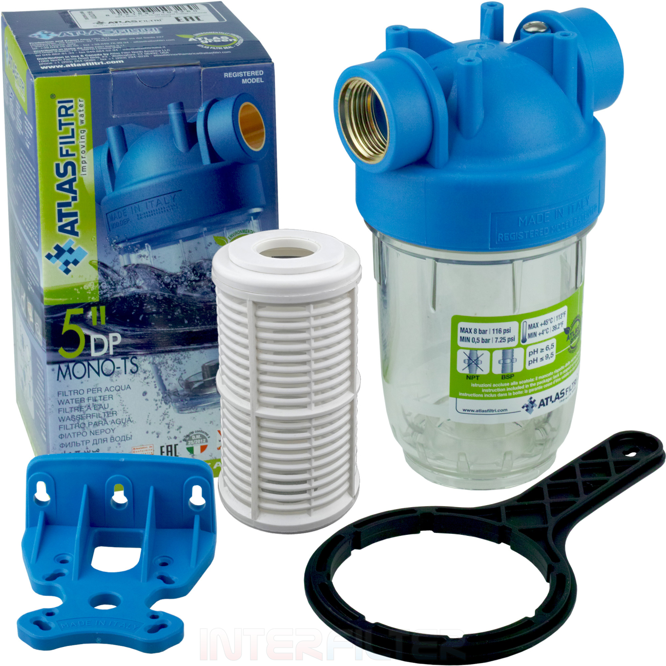 A-CLASS 5 Wasserfilter Vorfilter Schmutzfilter Pumpen Hauswasserwerke 3000 L//h 1//2 Zoll
