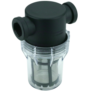 Mini Filter Housing (Clear) 3" with 1/2" Connection and Stainless Steel Mesh Filter 80MESH (177µ)
