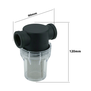 Mini Filter Housing (Clear) 3" with 3/4" Connection with Stainless Steel Mesh Filter 40MESH (400µ)