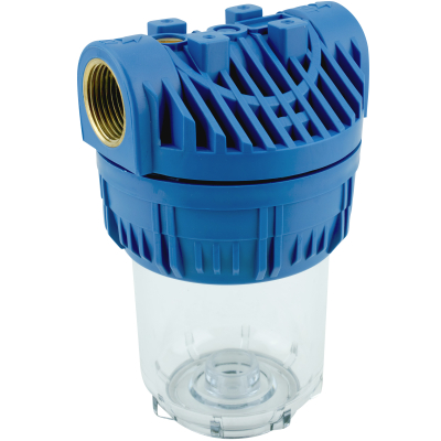 GPV5-34. 5-inch Filter Housing, 3/4-inch Connection, Filter Key, Wall Mount. FTD