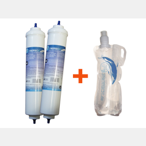 FT-2/G1 extern. universal Wasserfilter 2er Pack + Faltflasche